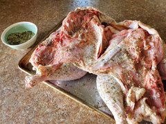 turkey raw with spices