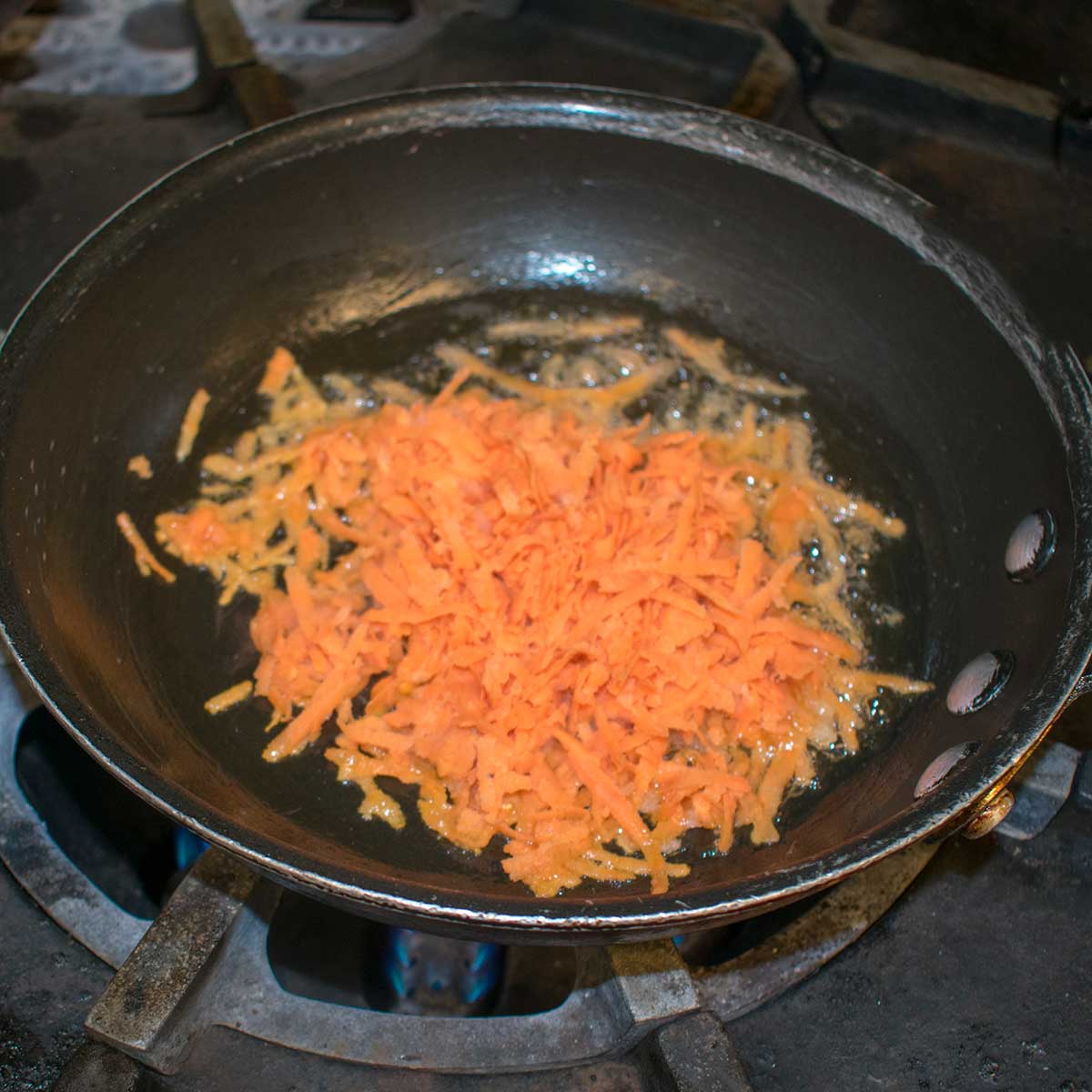 heat bacon fat in non-stick pan