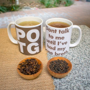 black pepper and clove beef bone broth