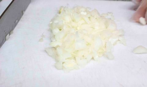 diced Spanish onions