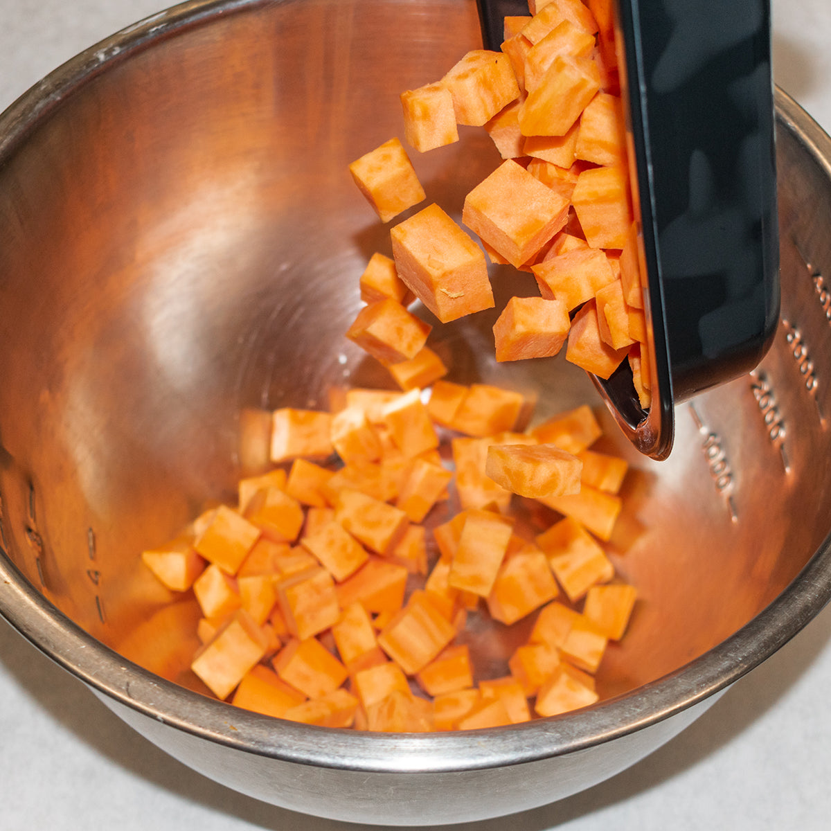 sweet potato peeled and diced