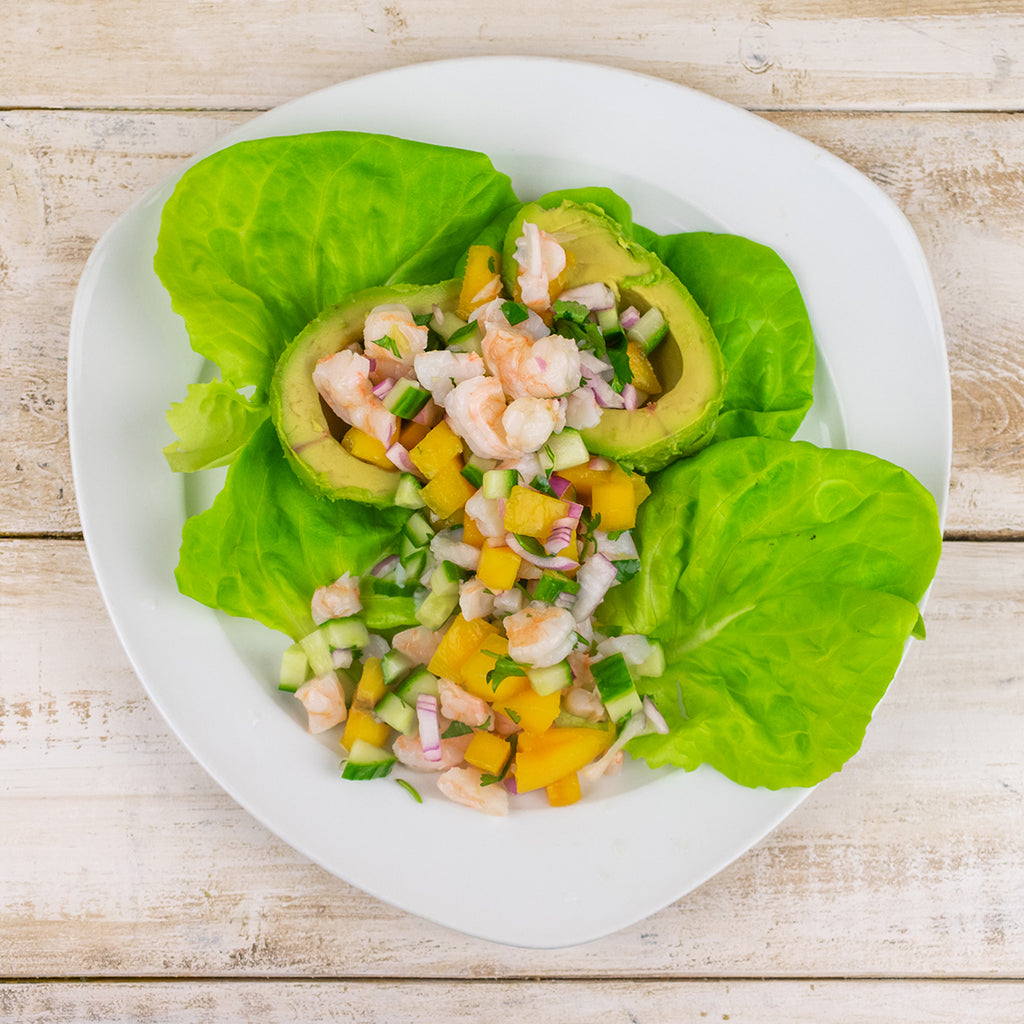 aip paleo shrimp mango ceviche with avocado