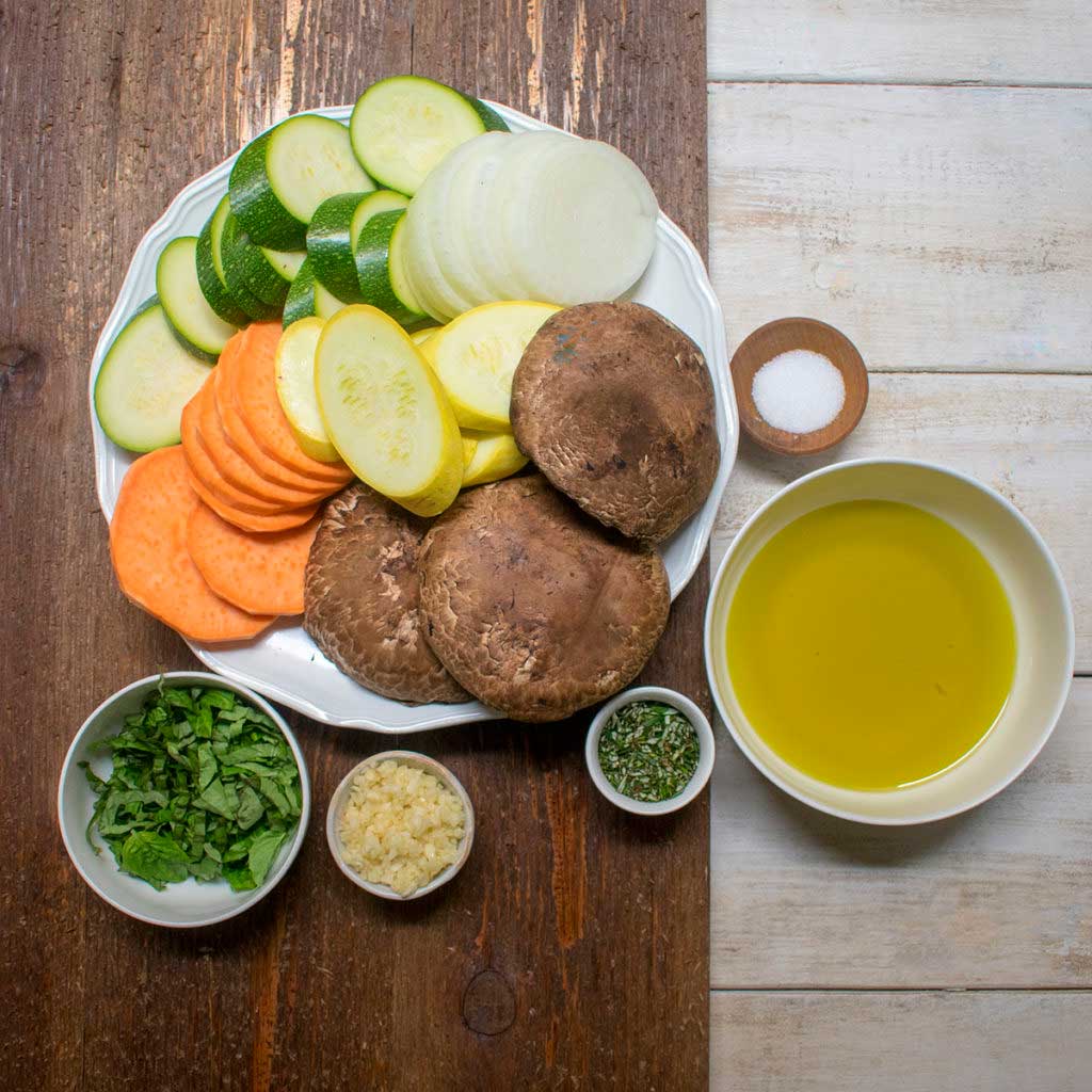 ingredients for Delicious Paleo/AIP/Keto Grilled VegetablesDelicious Paleo/AIP/Keto Grilled Vegetables