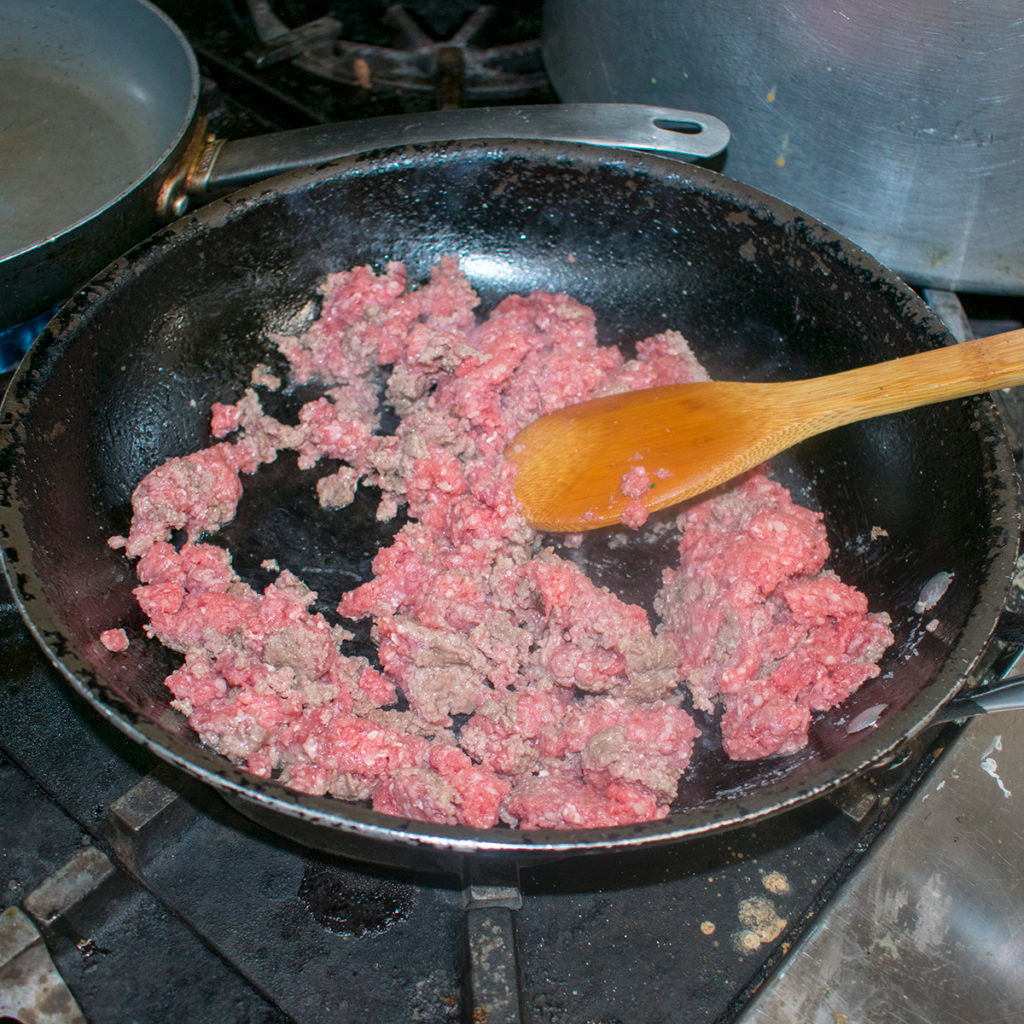 break up the meat into small pieces