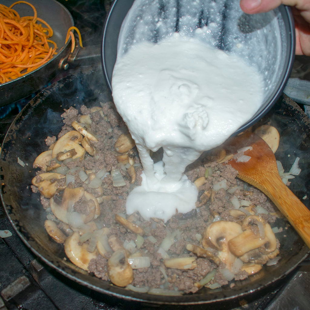 Add the coconut cream
