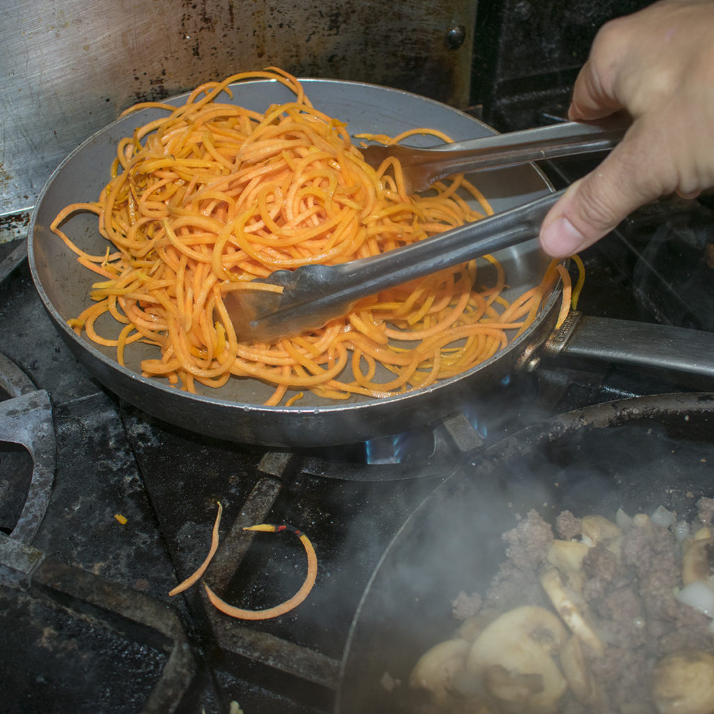 sautee noodles