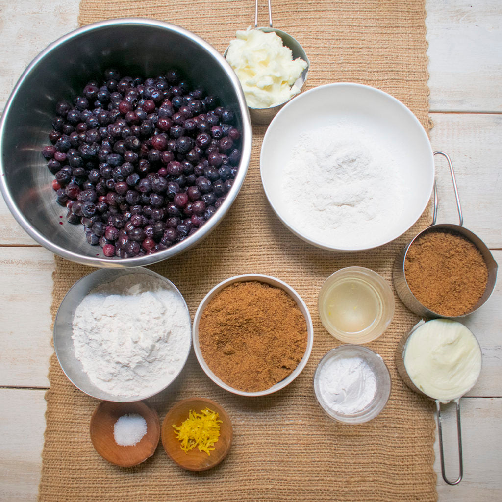 aip paleo blueberry crumble ingredients
