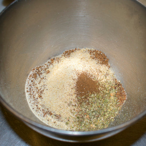 add all aip rub ingredients into large bowl