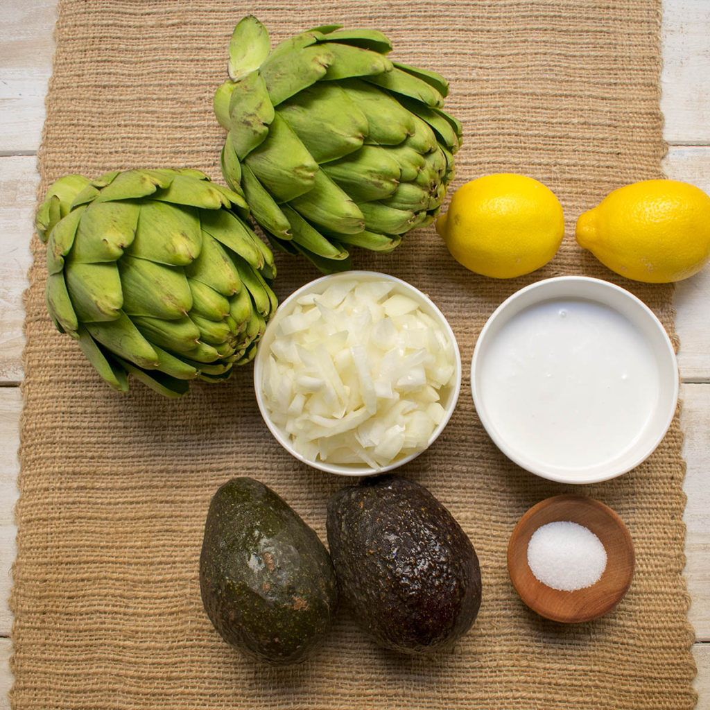 AIP Artichokes with Lemon Avocado Dip Ingredients