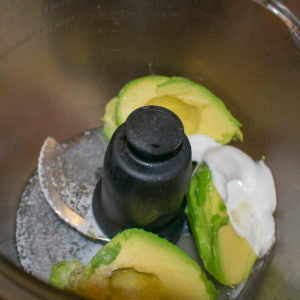 Add coconut cream to the food processor