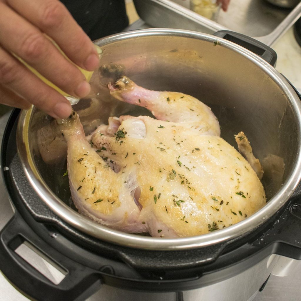 Pour in lemon juice