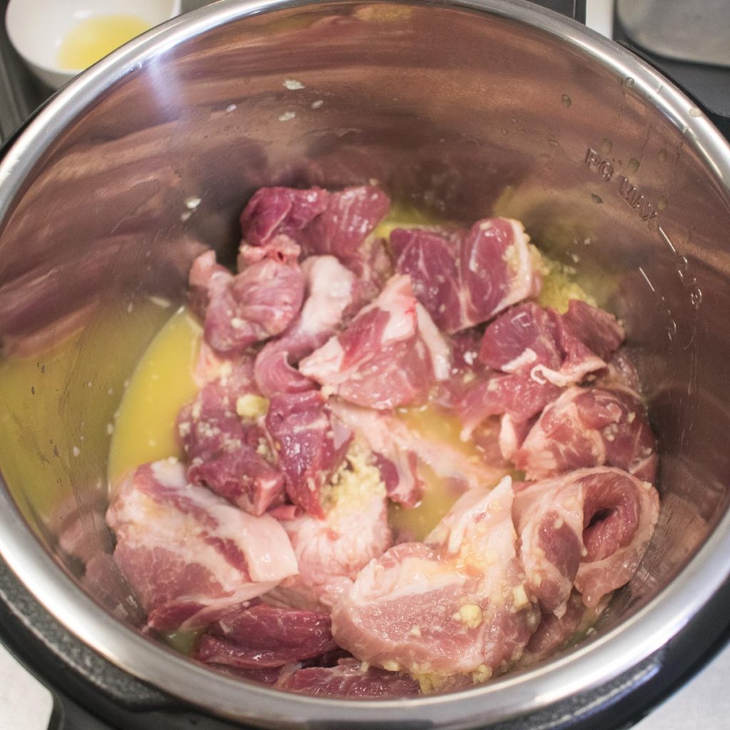add pork and toss to coat