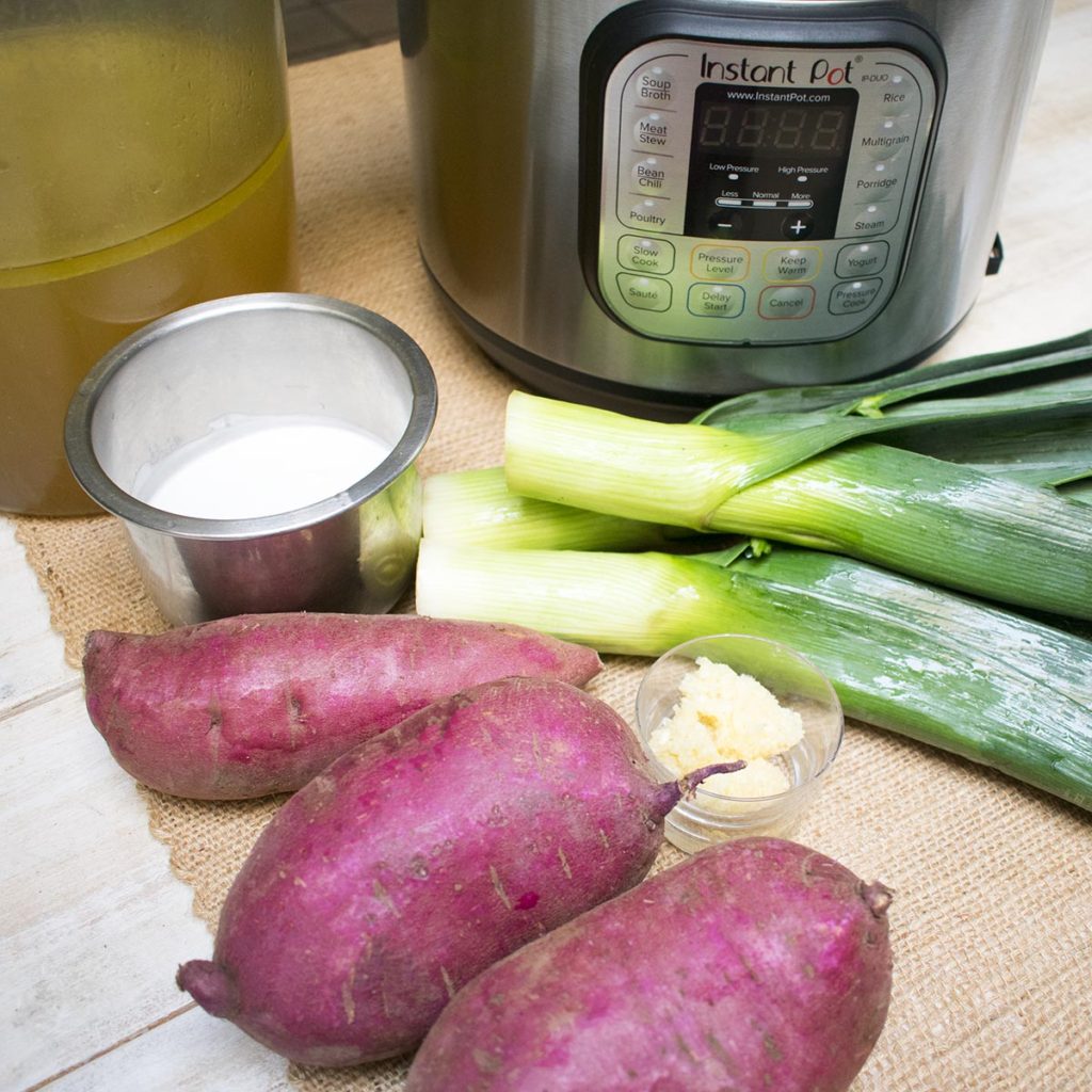 Instant Pot AIP Sweet Potato Leek Soup Ingredients