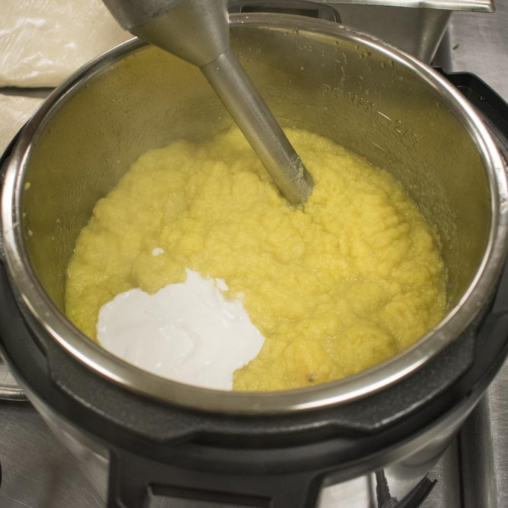 Season to taste with salt and stir in coconut cream