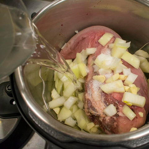 add 5 cups water to instant pot
