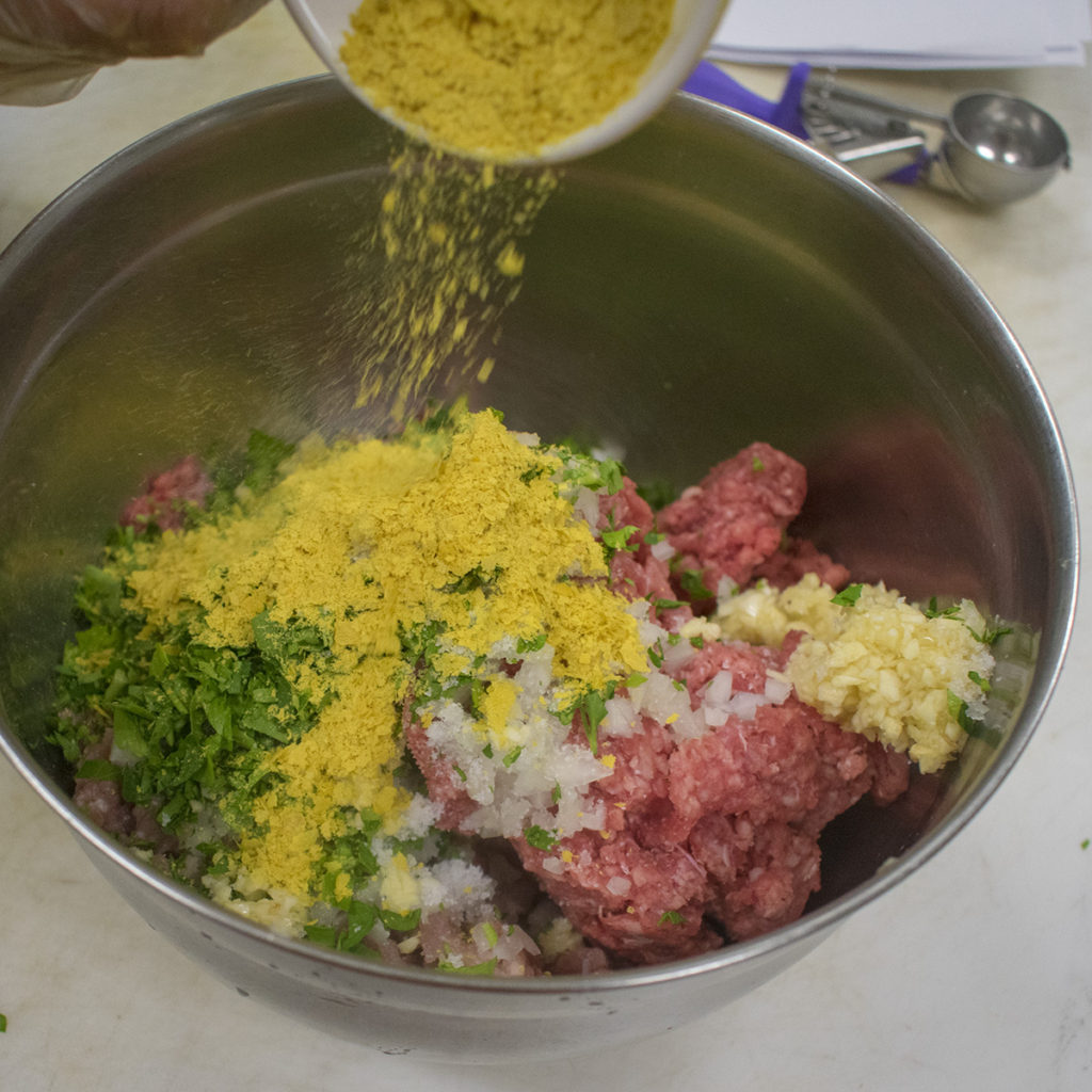 add all ingredients for the meatballs
