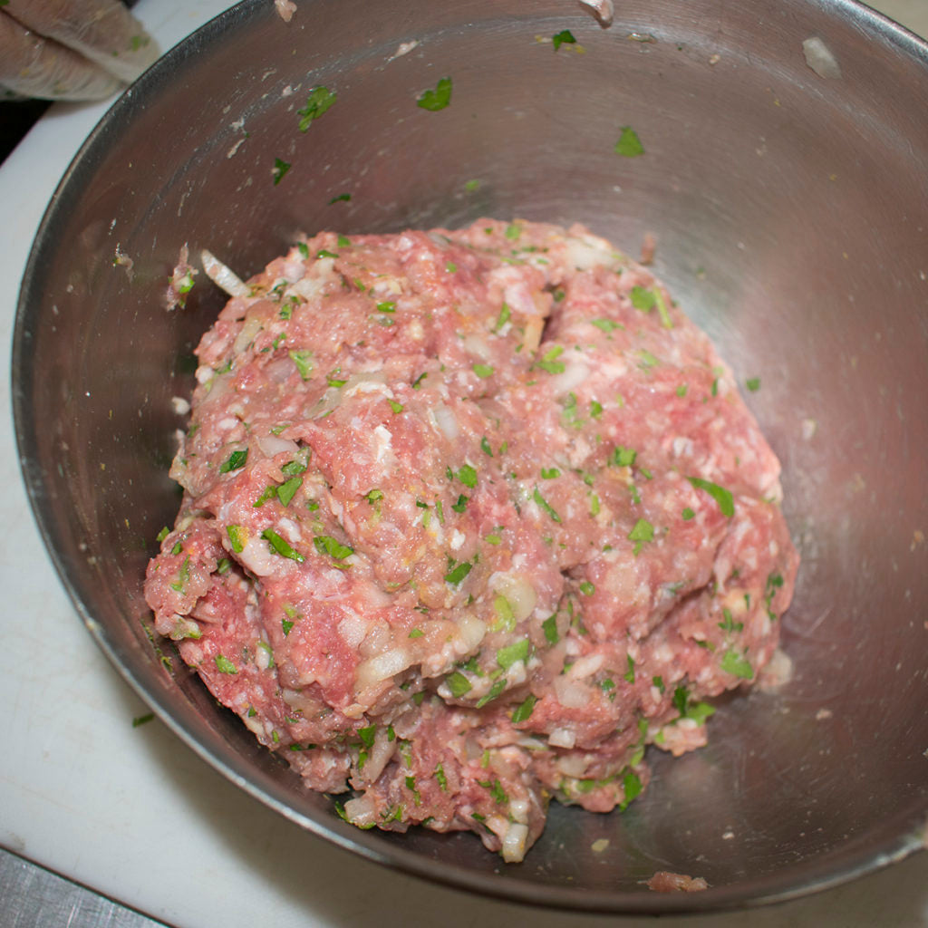 form meatballs for italian wedding soup