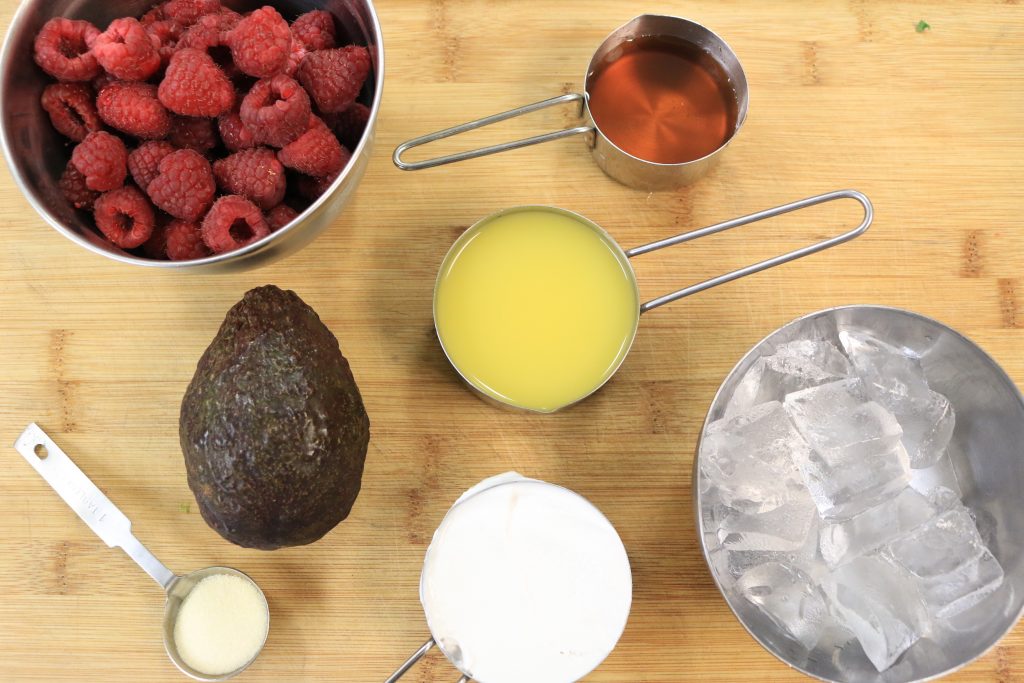 paleo aip raspberry coconut smoothie ingredients