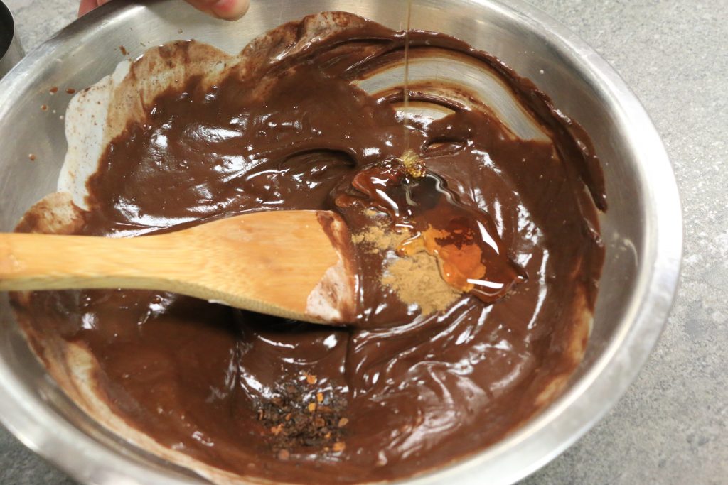 Stir in the cinnamon and chili flakes