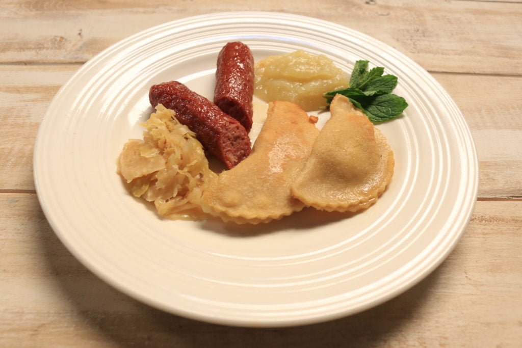 Pierogies Sauerkraut Polish Sausage Paleo