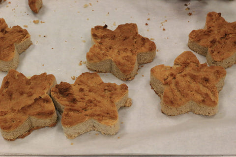 Cut Paleo Poundcake into star shapes