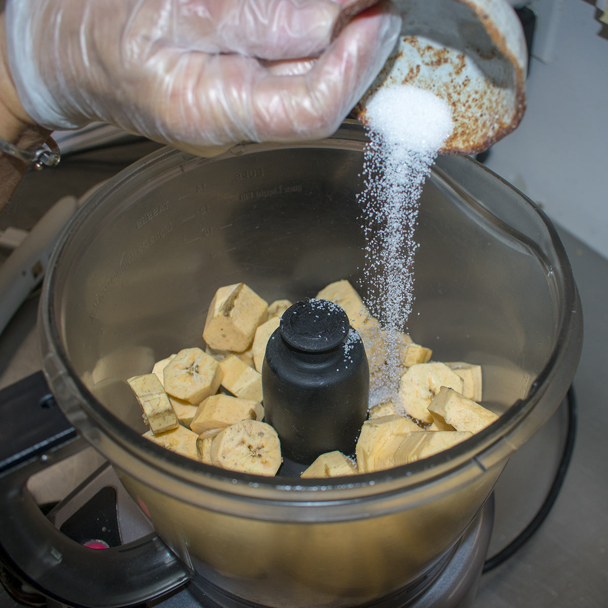 Add Lard to the food processor