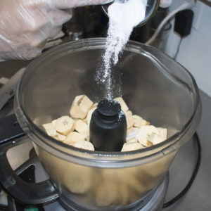 Add to food processor with baking soda