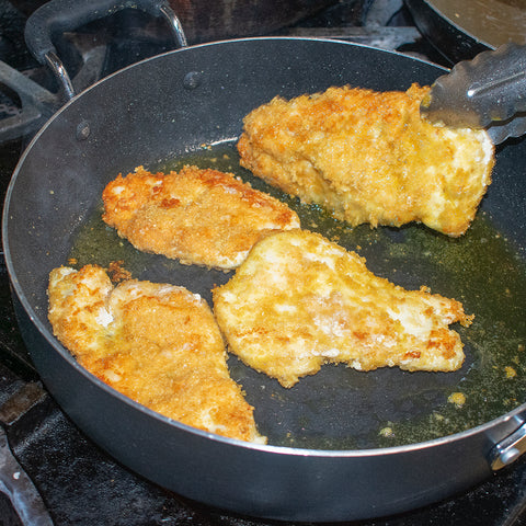 flip cutlets and fry until golden brown