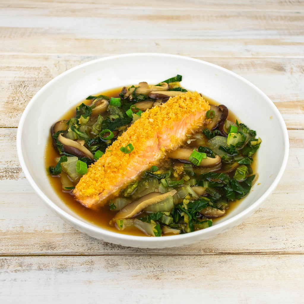 Paleo Ginger Pork Dust Crusted Salmon