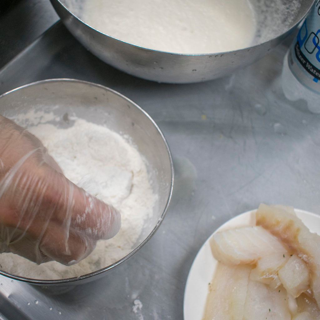 Roll the pieces around in the batter
