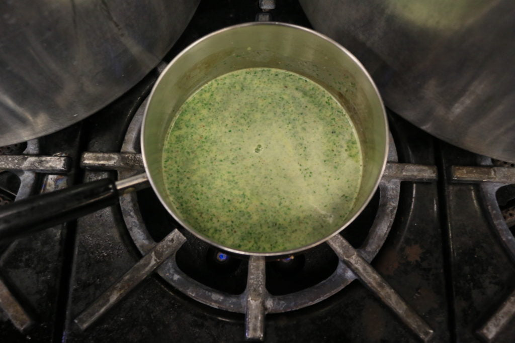 Put reserved marinade into a sauce pan and reduce it to a half cup