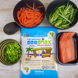 Seasnax Salmon Hand Rolls Ingredients