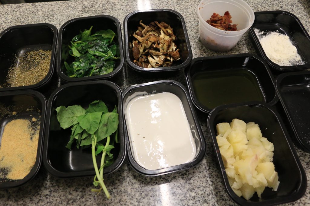 Paleo AIP Spinach and Mushroom Pizza with Pesto Sauce Ingredients