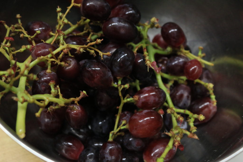 Wash the grapes