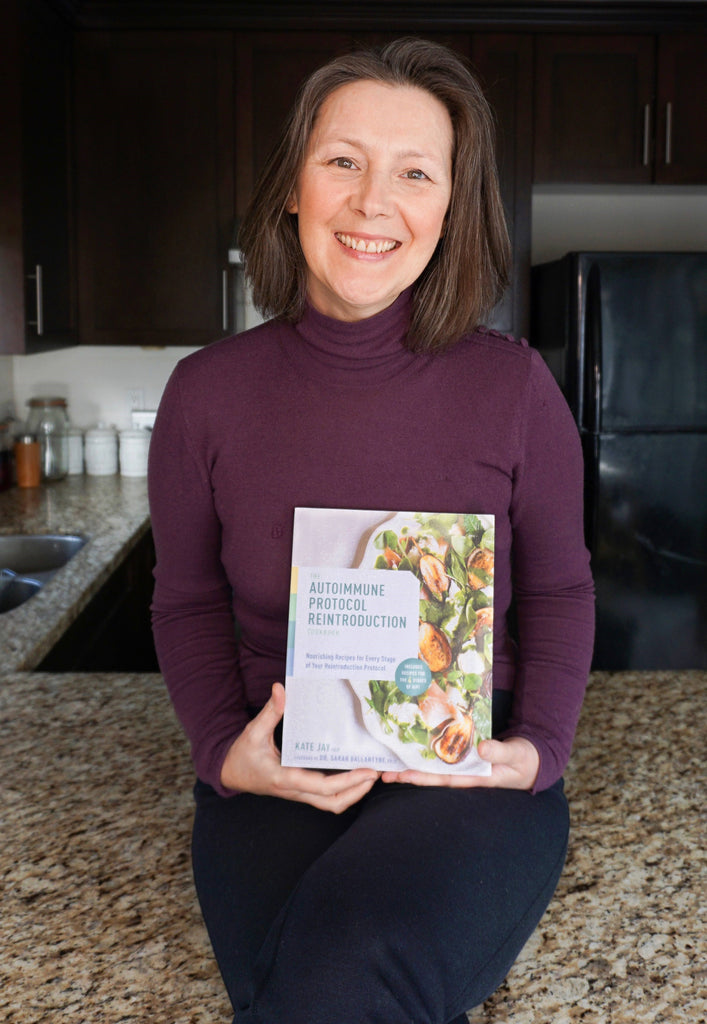 kate jay - Nutritional Therapy Practitioner, AIP Certified Coach and author of The Autoimmune Protocol Reintroduction Cookbook