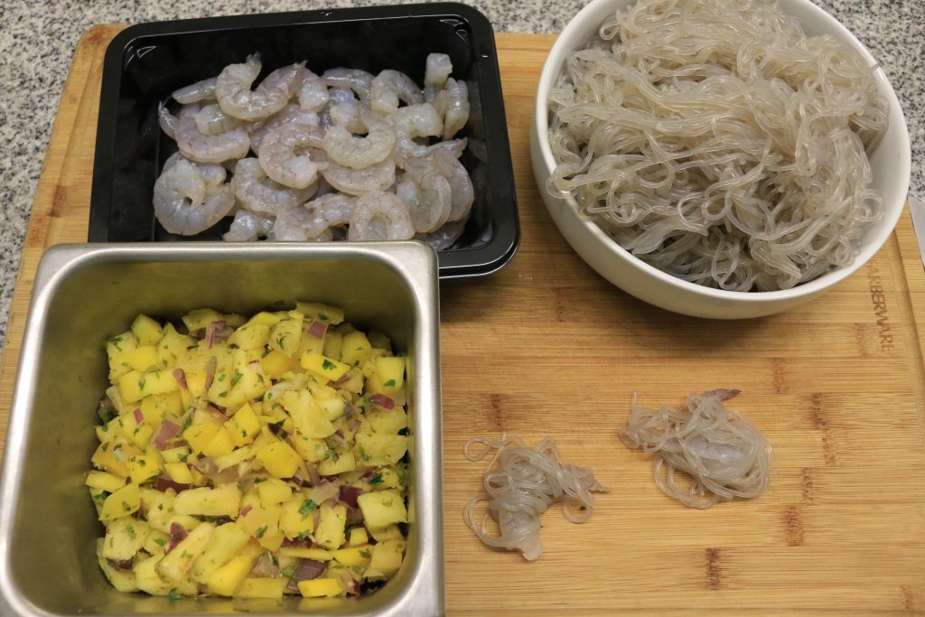 Vermicelli Wrapped Shrimp with Tropical Dipping Sauce Ingredients