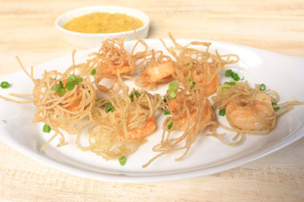 AIP Vermicelli Wrapped Shrimp with Tropical Dipping Sauce